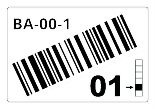 ROLL OF PRE-CUT LABELS FOR RACKS AND PALLETS 75 X 110 MM WH