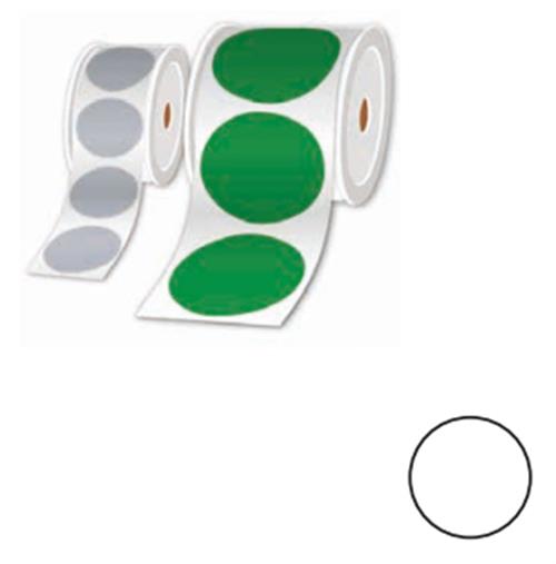 ROLLS OF PRE-CUT LABELS WHITE 25MM - PER ROLL OF 1000 LABELS