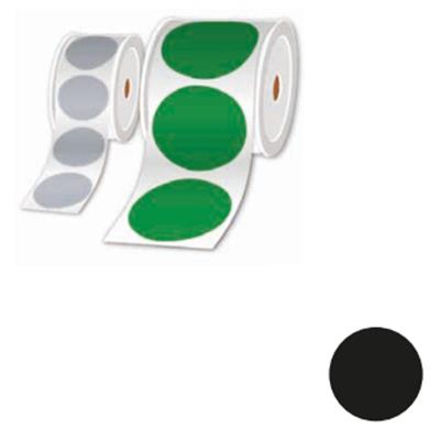 ROLLS OF PRE-CUT STICKERS BLACK 25MM - PER ROLL OF 1000 LABELS