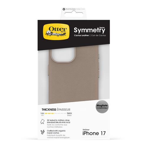 OB SYMMETRY CACTUS LEATHER CAM CTRL APPLE IPHONE 17 CG L.GREY