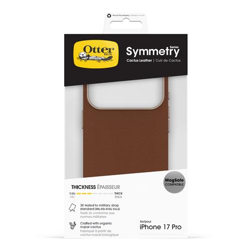 OB SYMMETRY CACTUS LEATHER CAM CTRL APPLE IPHONE 17 PRO BROWN