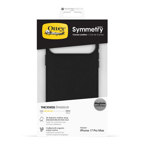 OB SYMMETRY CACTUS LEATHER CAM CTRL APPLE IPHONE 17 PRO MAX BLK
