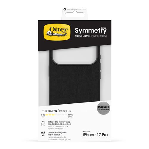 OB SYMMETRY CACTUS LEATHER CAM CTRL APPLE IPHONE 17 PRO NOIRBLK