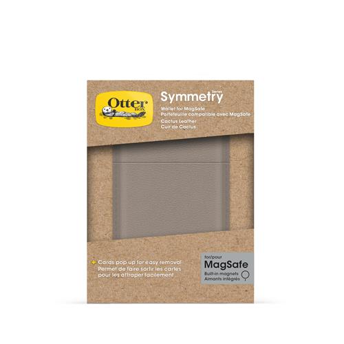 OB SYMMETRY CACTUS LEATHER MAGSAFE WALLET CG LIGHT GREY