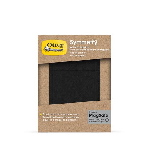 OB SYMMETRY CACTUS LEATHER MAGSAFE WALLET VANTA BLACK