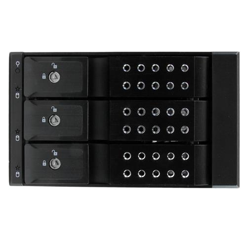 StarTech.com HSB3SATSASBA array di dischi 0 TB Nero