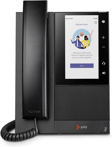 POLY CCX 505 Business Media Phone for Microsoft Teams and PoE-enabled telefono IP Nero 24 linee LCD Wi-Fi