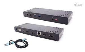 i-tec CADUALHDMIDOCKPD replicatore di porte e docking station per laptop Cablato USB 3.2 Gen 1 (3.1 Gen 1) Type-C Nero