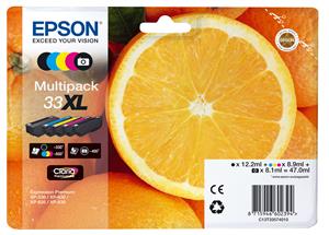 Epson Oranges C13T33574011 cartuccia d'inchiostro 1 pz Originale Resa elevata (XL) Nero, Nero per foto, Ciano, Magenta, Giallo