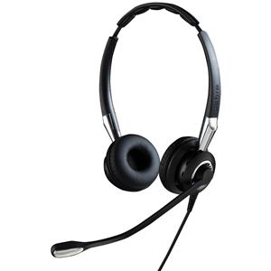 Jabra Biz 2400 II QD Duo NC Wideband Balanced Auricolare Cablato A Padiglione Ufficio Bluetooth Nero, Argento