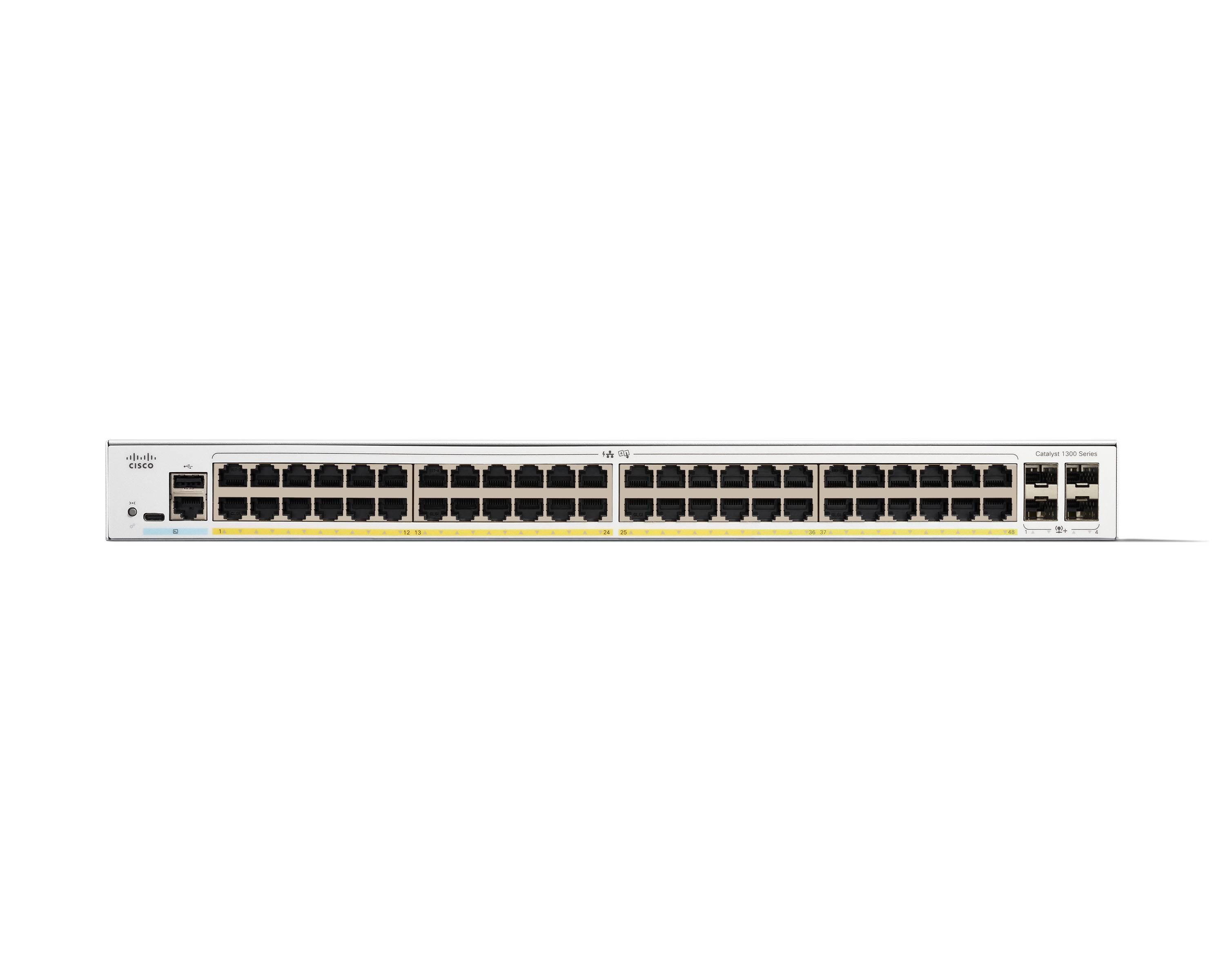 Cisco C1300-48FP-4X switch di rete Gestito L2/L3 Gigabit Ethernet (10/100/1000) Bianco