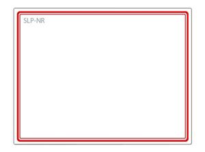 SLP-NR RED FRAME LABEL 54X70MM 161 LAB/ROLL 1 ROLL/BOX