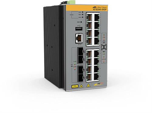 Allied Telesis AT-IE340-20GP-80 Gestito L3 Gigabit Ethernet (10/100/1000) Supporto Power over Ethernet (PoE) Grigio