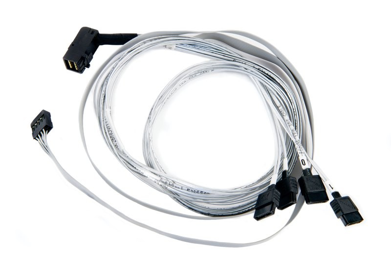 Microchip Technology 2280000-R cavo Serial Attached SCSI (SAS) 0,8 m 6 Gbit/s Bianco