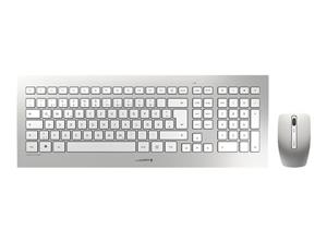 CHERRY DW 8000 tastiera Mouse incluso Ufficio RF Wireless QWERTZ Tedesco Argento, Bianco