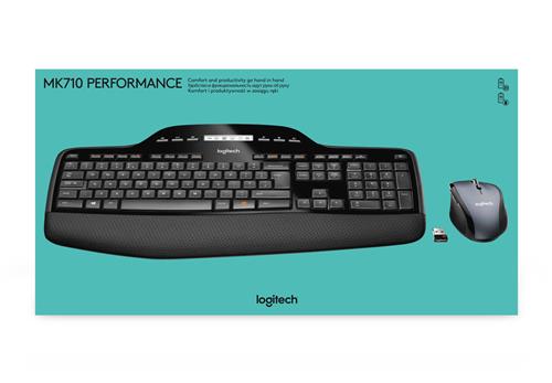Logitech 920-002442 tastiera Mouse incluso Casa RF Wireless QWERTY US International Nero