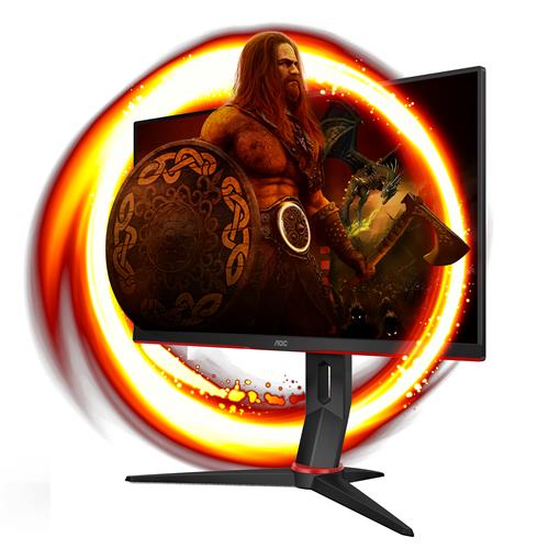 AOC G2 24G2ZU/BK LED display 60,5 cm (23.8) 1920 x 1080 Pixel Full HD Nero, Rosso