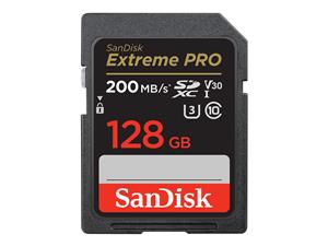 EXTREME PRO 128GB SDXC MEMORY CARD 200MB/S 90MB/S UHS-I CL. 10