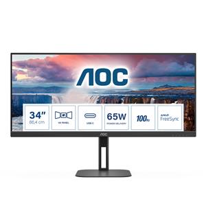 AOC V5 U34V5C/BK Monitor PC 86,4 cm (34) 3440 x 1440 Pixel UltraWide Quad HD LCD Nero