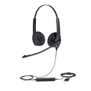 Jabra Biz 1500 Duo USB Auricolare Cablato A Padiglione Ufficio USB tipo A Bluetooth Nero