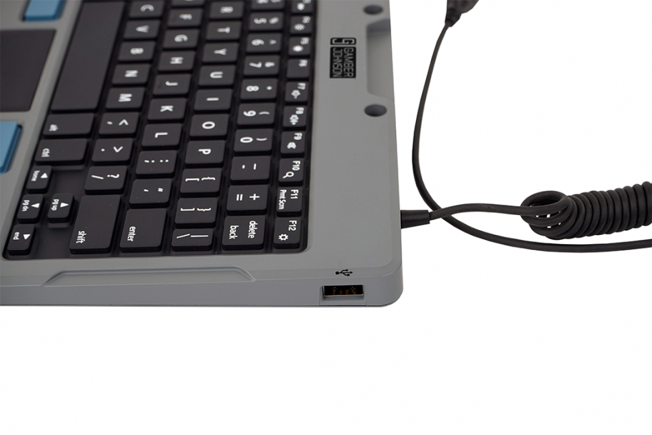 Gamber-Johnson 7160-1449-00 tastiera per dispositivo mobile QWERTY Inglese US USB Nero, Grigio