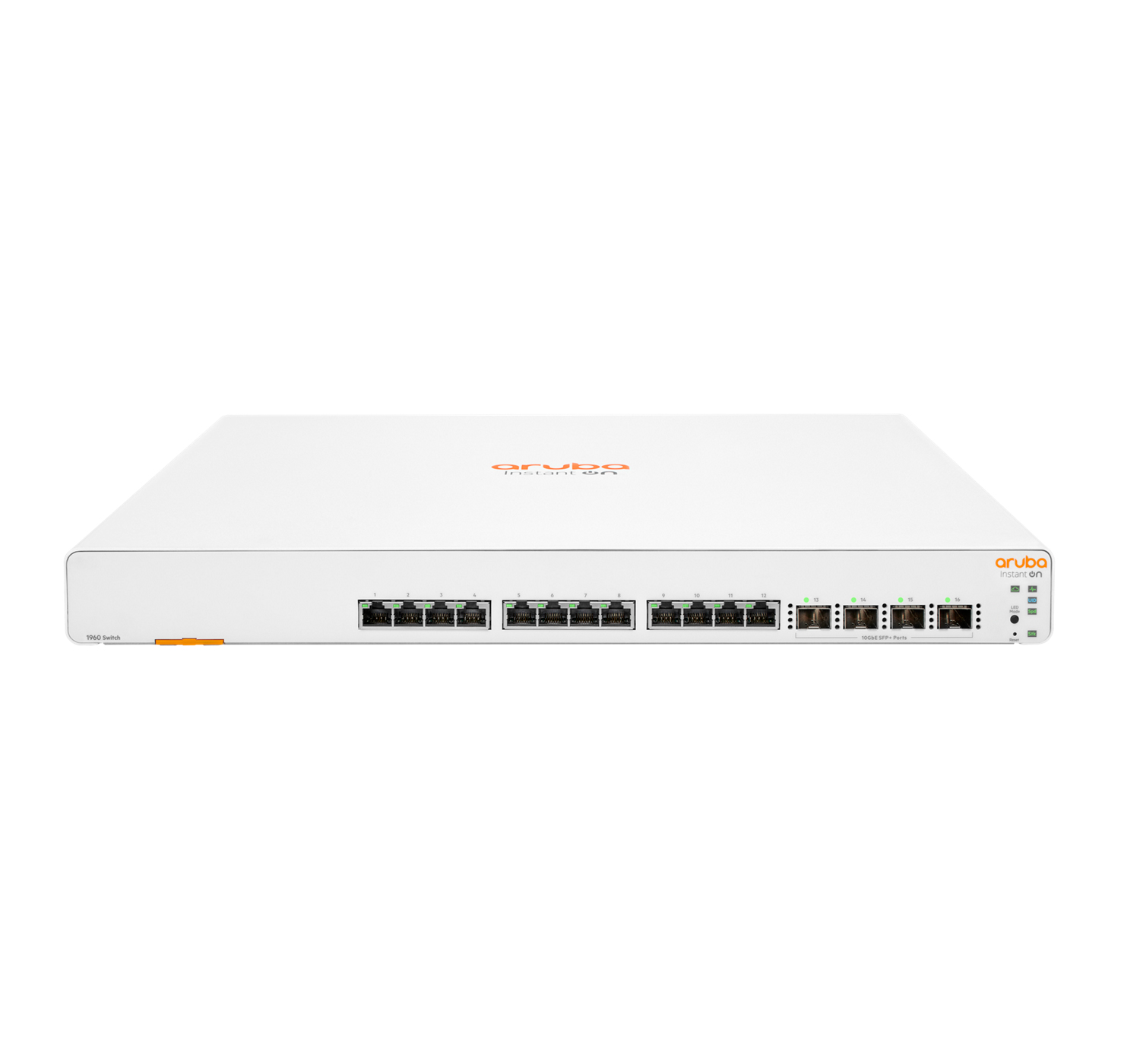 HPE Aruba Networking Aruba Instant On 1960 12XGT 4SFP+ Gestito L2+ 10G Ethernet (100/1000/10000) 1U Bianco