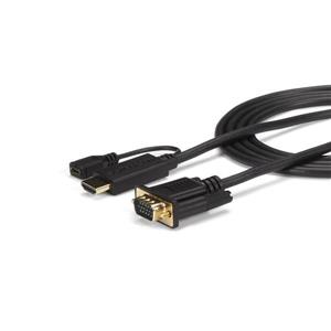 StarTech.com HD2VGAMM3 cavo e adattatore video 0,9 m VGA (D-Sub) HDMI + Micro USB Nero