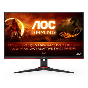 AOC G2 Q27G2E/BK Monitor PC 68,6 cm (27) 2560 x 1440 Pixel Quad HD Nero, Rosso