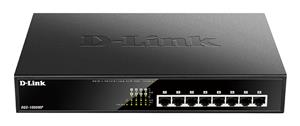 D-Link DGS-1008MP switch di rete Non gestito Gigabit Ethernet (10/100/1000) Supporto Power over Ethernet (PoE) 1U Nero