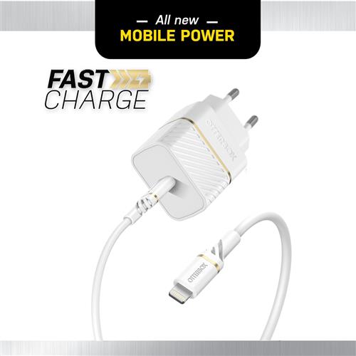 EU WALL CHARGER 20W 1X USB-C 20W USB-PD USB C-LIGHTNING CABLE