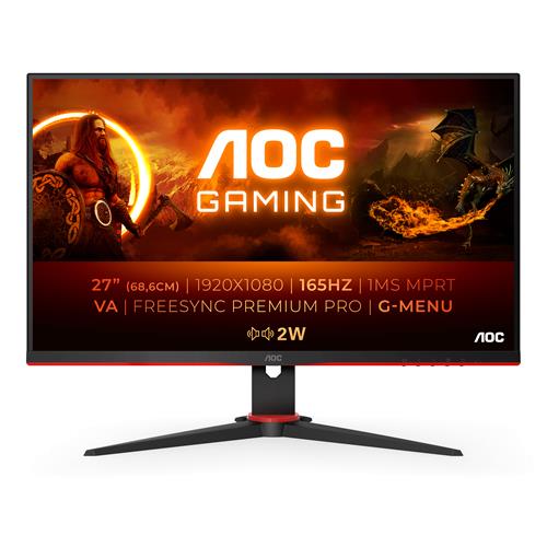 AOC 27G2SAE/BK Monitor PC 68,6 cm (27) 1920 x 1080 Pixel Full HD LED Nero, Rosso