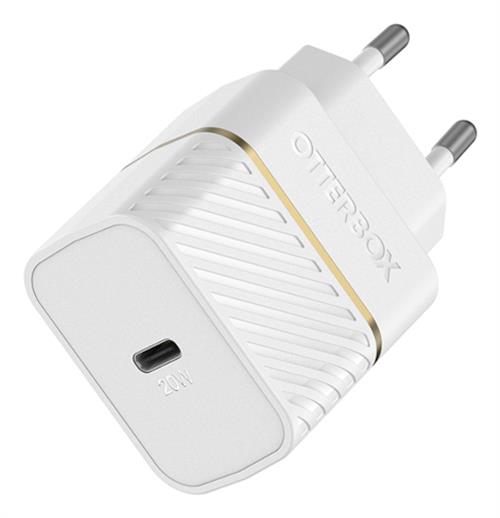 OTTERBOX EU WALL CHARGER 20W - 1X USB-C 20W USB-PD WHITE