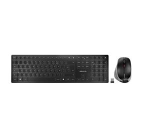 CHERRY DW 9500 SLIM tastiera Mouse incluso Universale RF senza fili + Bluetooth AZERTY Francese Nero, Grigio