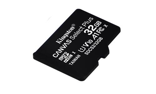32GB MICROSDHC CANVAS SELECT 100R A1 C10 CARD + SD ADAPTER
