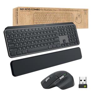 Logitech MX Keys combo for Business Gen 2 tastiera Mouse incluso Ufficio RF senza fili + Bluetooth QWERTY Inglese britannico Grafite