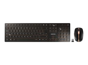 CHERRY DW 9100 SLIM tastiera Mouse incluso Universale RF senza fili + Bluetooth QWERTY Inglese UK Nero