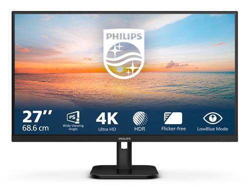 Philips 27E1N1800A/00 Monitor PC 68,6 cm (27) 3840 x 2160 Pixel 4K Ultra HD LED Nero