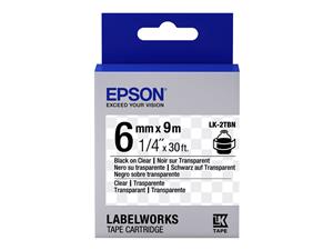 Epson LK-2TBN nastro per etichettatrice Nero trasparente