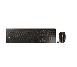 CHERRY DW 9100 SLIM tastiera Mouse incluso Universale RF senza fili + Bluetooth QWERTY Inglese US Nero