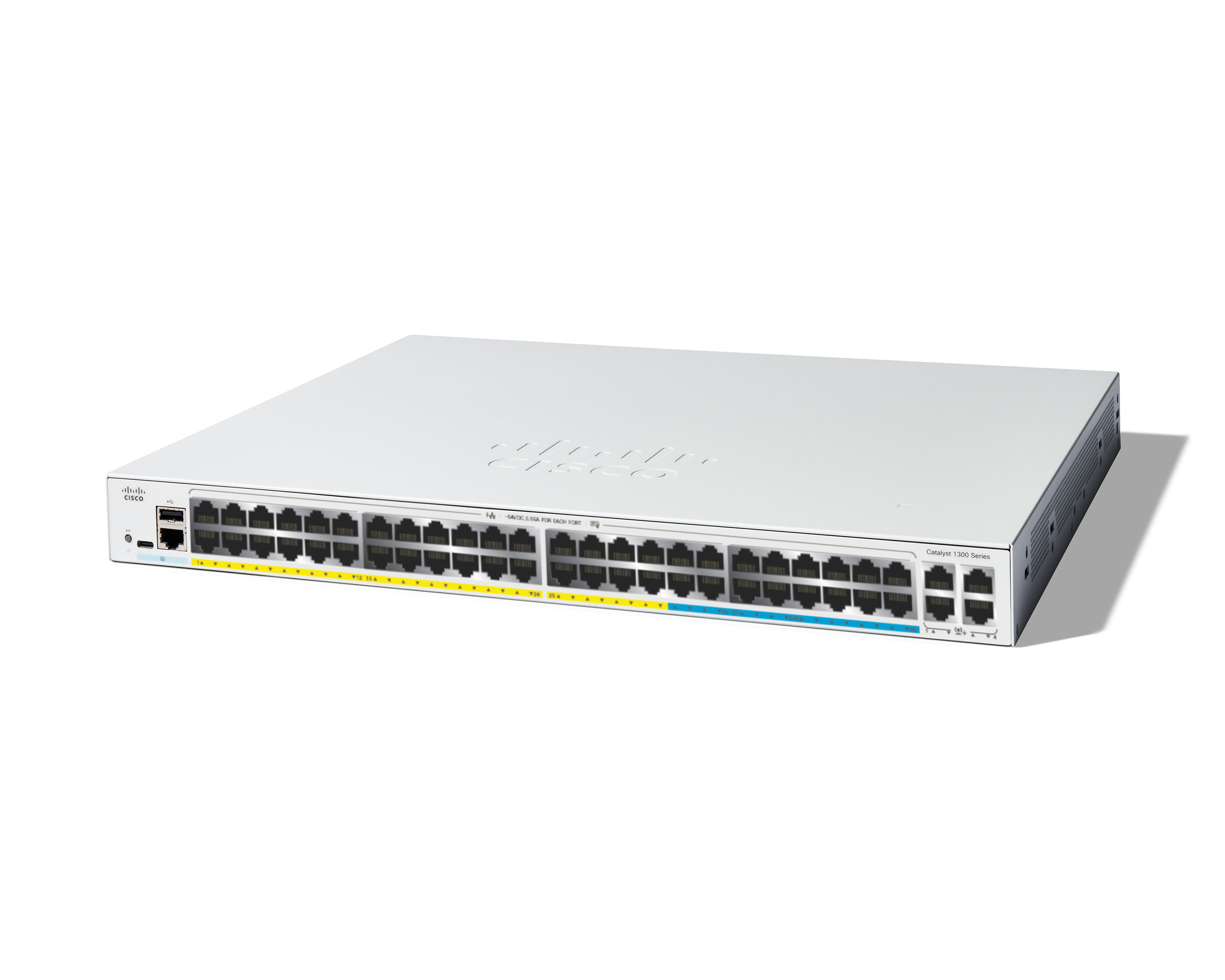 Cisco Catalyst C1300-48MGP-4X switch di rete Gestito L2/L3 Gigabit Ethernet (10/100/1000) Supporto Power over Ethernet (PoE) Grigio