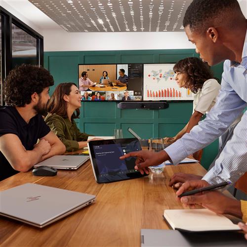 POLY Studio Base Kit G9 Plus for Microsoft Teams HP Mini IP PC w/TC10 sistema di conferenza Collegamento ethernet LAN Terminale multimediale per congressi