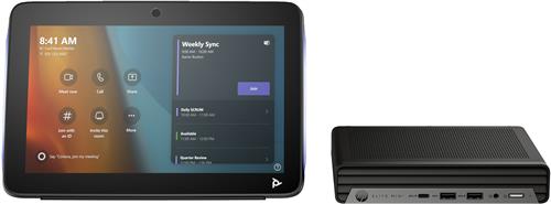 POLY Studio Base Kit G9 Plus for Microsoft Teams HP Mini IP PC w/TC10 sistema di conferenza Collegamento ethernet LAN Terminale multimediale per congressi