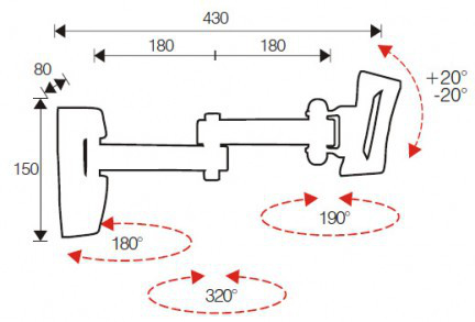 ITB AMOM06078 Supporto TV a parete 66 cm (26