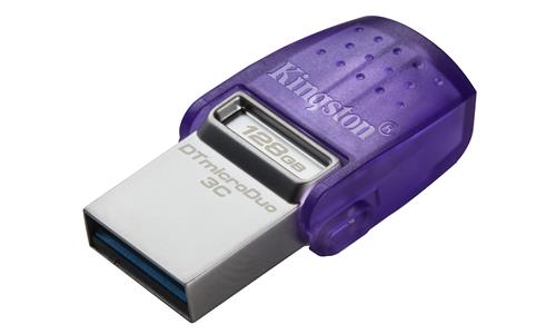 Kingston Technology DataTraveler microDuo 3C unità flash USB USB Type-A / USB Type-C 3.2 Gen 1 (3.1 Gen 1) Acciaio inox, Viola