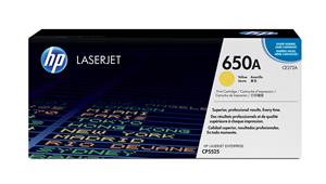 HP 650A Yellow Original LaserJet Toner Cartridge cartuccia toner 1 pz