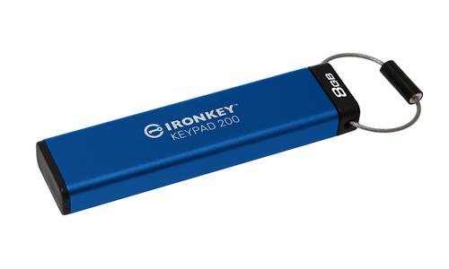 Kingston Technology IronKey Keypad 200 unità flash USB USB tipo A 3.2 Gen 1 (3.1 Gen 1) Blu