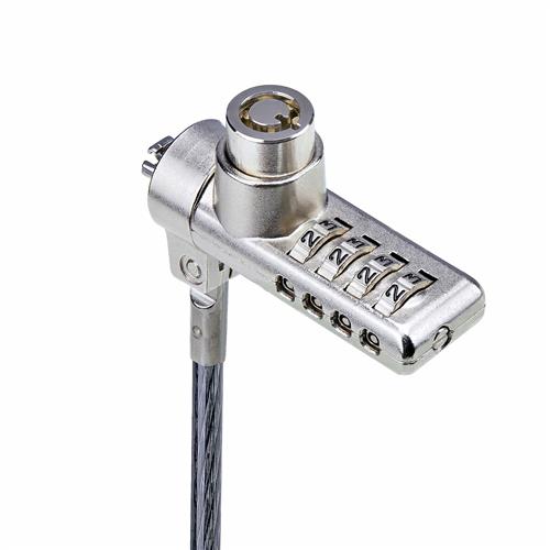 StarTech.com DUALKA10-LAPTOP-LOCK cavo di sicurezza Nero, Acciaio