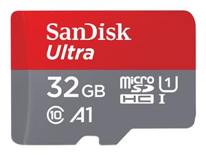 32GB SANDISK ULTRA MICROSDHC+ SD 120MB/S A1 CLASS 10 UHS-I