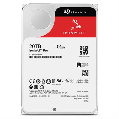 Seagate IronWolf Pro ST20000NT001 disco rigido interno 20 TB 7200 Giri/min 256 MB 3.5