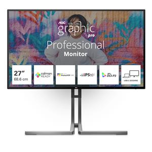 AOC U27U3CV Monitor PC 68,6 cm (27) 3840 x 2160 Pixel 4K Ultra HD LCD Nero